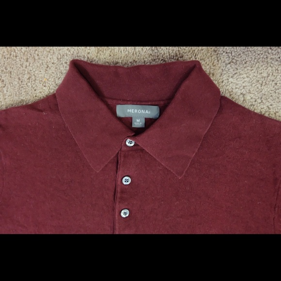 SOLD🚫 Merona Long Sleeves Knit Polo Shirt - Picture 3 of 4